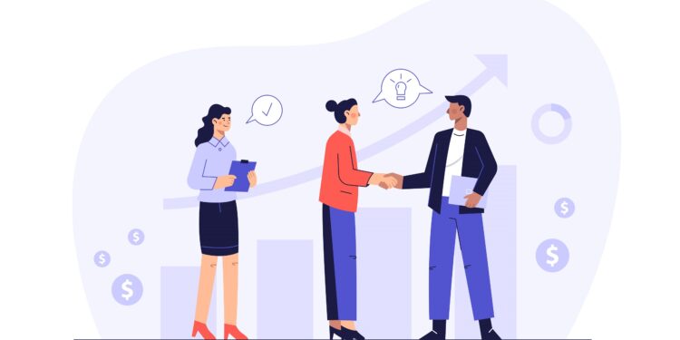 Here are a few tips to reduce your customer efforts 1 2 The company has achieved a successful business deal. To strengthen business stability together. vector illustration flat design