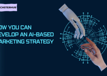 Banner stating 'Here is how you can develop an AI-based marketing strategy